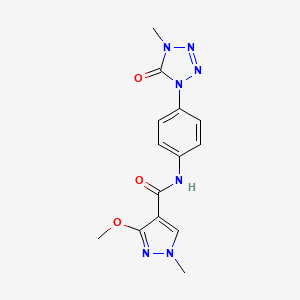 3-methoxy-1-methyl-N-(4-(4-methyl-5-oxo-4,5-dihydro-1H-tetrazol-1-yl)phenyl)-1H-pyrazole-4-carboxamide