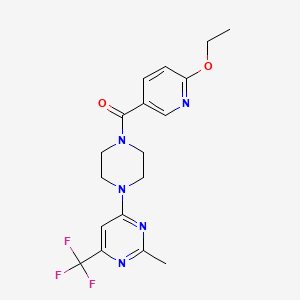 (6-Ethoxypyridin-3-yl)(4-(2-methyl-6-(trifluoromethyl)pyrimidin-4-yl)piperazin-1-yl)methanone