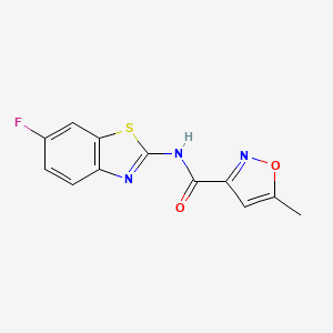 molecular formula C12H8FN3O2S B2936824 N-(6-fluorobenzo[d]thiazol-2-yl)-5-methylisoxazole-3-carboxamide CAS No. 930919-58-7
