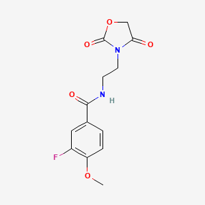 N-(2-(2,4-dioxooxazolidin-3-yl)ethyl)-3-fluoro-4-methoxybenzamide