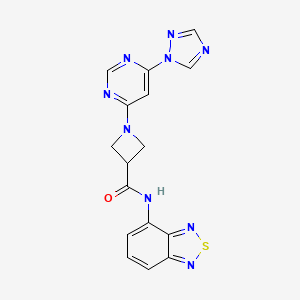 1-(6-(1H-1,2,4-triazol-1-yl)pyrimidin-4-yl)-N-(benzo[c][1,2,5]thiadiazol-4-yl)azetidine-3-carboxamide