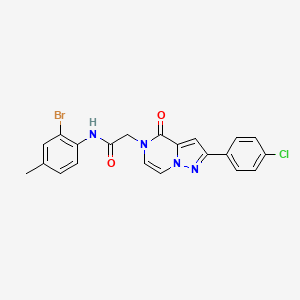molecular formula C21H16BrClN4O2 B2936841 N-(2-bromo-4-methylphenyl)-2-[2-(4-chlorophenyl)-4-oxopyrazolo[1,5-a]pyrazin-5(4H)-yl]acetamide CAS No. 1223779-45-0
