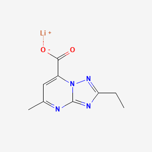 molecular formula C9H9LiN4O2 B2936843 Lithium;2-ethyl-5-methyl-[1,2,4]triazolo[1,5-a]pyrimidine-7-carboxylate CAS No. 2377032-44-3