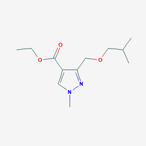 B2936851 Ethyl 1-methyl-3-(2-methylpropoxymethyl)pyrazole-4-carboxylate CAS No. 1975118-71-8