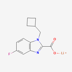 molecular formula C13H12FLiN2O2 B2936866 Lithium 1-(cyclobutylmethyl)-5-fluoro-1H-benzo[d]imidazole-2-carboxylate CAS No. 2197056-95-2