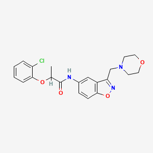 2-(2-Chlorophenoxy)-N-[3-(morpholin-4-ylmethyl)-1,2-benzoxazol-5-yl]propanamide