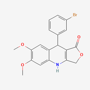 9-(3-bromophenyl)-6,7-dimethoxy-4,9-dihydrofuro[3,4-b]quinolin-1(3H)-one