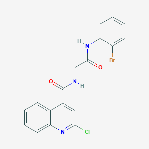 N-(2-bromophenyl)-2-[(2-chloroquinolin-4-yl)formamido]acetamide