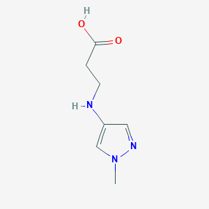molecular formula C7H11N3O2 B2936914 3-[(1-methyl-1H-pyrazol-4-yl)amino]propanoic acid CAS No. 1514661-11-0