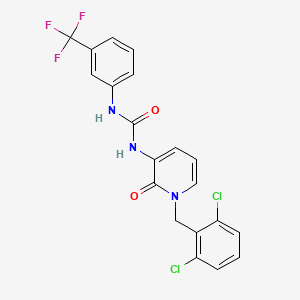 1-[1-[(2,6-Dichlorophenyl)methyl]-2-oxopyridin-3-yl]-3-[3-(trifluoromethyl)phenyl]urea