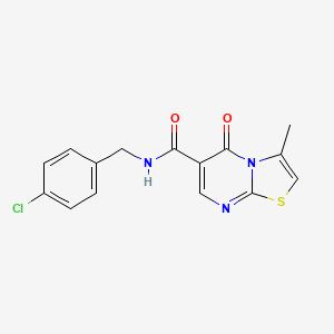 N-(4-chlorobenzyl)-3-methyl-5-oxo-5H-thiazolo[3,2-a]pyrimidine-6-carboxamide