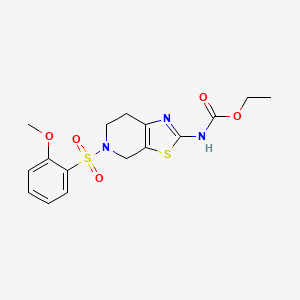 Ethyl (5-((2-methoxyphenyl)sulfonyl)-4,5,6,7-tetrahydrothiazolo[5,4-c]pyridin-2-yl)carbamate