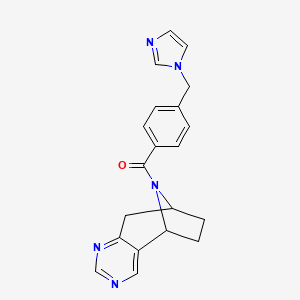 (4-((1H-imidazol-1-yl)methyl)phenyl)((5R,8S)-6,7,8,9-tetrahydro-5H-5,8-epiminocyclohepta[d]pyrimidin-10-yl)methanone