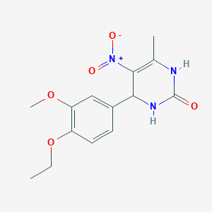 4-(4-ethoxy-3-methoxyphenyl)-6-methyl-5-nitro-3,4-dihydropyrimidin-2(1H)-one