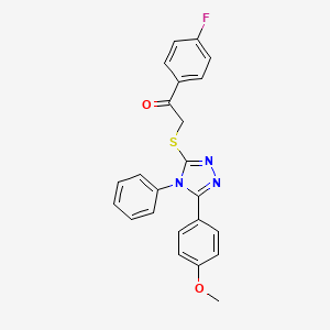 1-(4-fluorophenyl)-2-((5-(4-methoxyphenyl)-4-phenyl-4H-1,2,4-triazol-3-yl)thio)ethanone