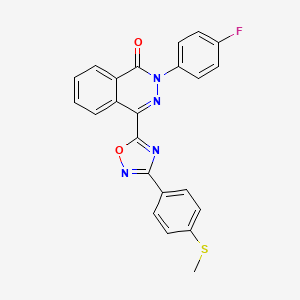 2-(4-fluorophenyl)-4-{3-[4-(methylthio)phenyl]-1,2,4-oxadiazol-5-yl}phthalazin-1(2H)-one