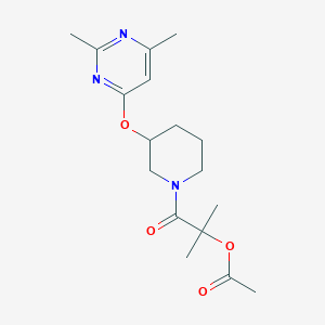 1-(3-((2,6-Dimethylpyrimidin-4-yl)oxy)piperidin-1-yl)-2-methyl-1-oxopropan-2-yl acetate