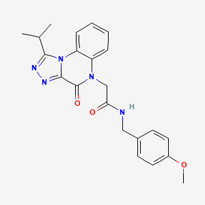 2-(1-isopropyl-4-oxo-[1,2,4]triazolo[4,3-a]quinoxalin-5(4H)-yl)-N-(4-methoxybenzyl)acetamide