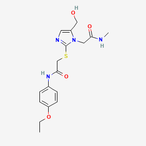 2-[2-({2-[(4-ethoxyphenyl)amino]-2-oxoethyl}thio)-5-(hydroxymethyl)-1H-imidazol-1-yl]-N-methylacetamide