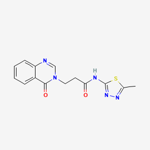 molecular formula C14H13N5O2S B2936967 N-(5-methyl-1,3,4-thiadiazol-2-yl)-3-(4-oxoquinazolin-3(4H)-yl)propanamide CAS No. 663200-48-4