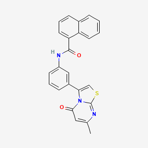 N-(3-(7-methyl-5-oxo-5H-thiazolo[3,2-a]pyrimidin-3-yl)phenyl)-1-naphthamide
