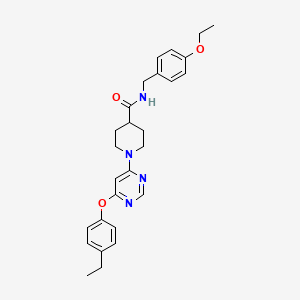 molecular formula C27H32N4O3 B2936976 N-(4-ethoxybenzyl)-1-(6-(4-ethylphenoxy)pyrimidin-4-yl)piperidine-4-carboxamide CAS No. 1116045-21-6
