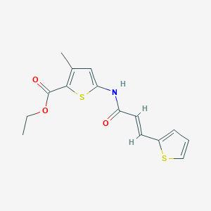 (E)-ethyl 3-methyl-5-(3-(thiophen-2-yl)acrylamido)thiophene-2-carboxylate
