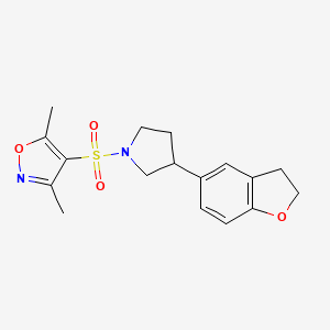 4-{[3-(2,3-Dihydro-1-benzofuran-5-yl)pyrrolidin-1-yl]sulfonyl}-3,5-dimethyl-1,2-oxazole