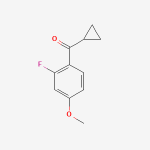 molecular formula C11H11FO2 B2936988 Cyclopropyl(2-fluoro-4-methoxyphenyl)methanone CAS No. 1156355-29-1