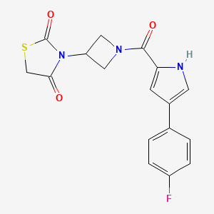 3-(1-(4-(4-fluorophenyl)-1H-pyrrole-2-carbonyl)azetidin-3-yl)thiazolidine-2,4-dione