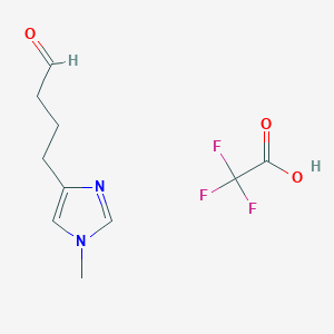 4-(1-Methylimidazol-4-yl)butanal;2,2,2-trifluoroacetic acid
