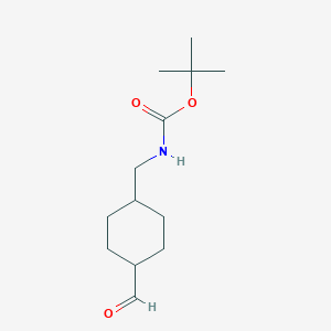 molecular formula C15H27NO3 B2937015 trans-4-[(Boc-amino)methyl]cyclohexanecarbaldehyde CAS No. 180046-90-6