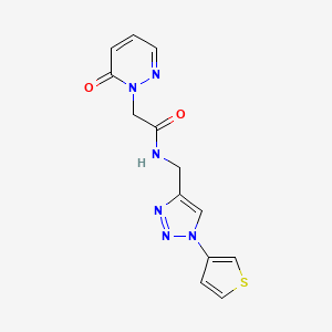 2-(6-oxopyridazin-1(6H)-yl)-N-((1-(thiophen-3-yl)-1H-1,2,3-triazol-4-yl)methyl)acetamide