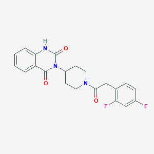 molecular formula C21H19F2N3O3 B2937036 3-(1-(2-(2,4-difluorophenyl)acetyl)piperidin-4-yl)quinazoline-2,4(1H,3H)-dione CAS No. 2034347-62-9
