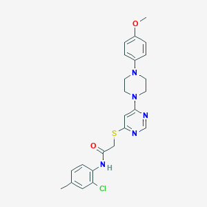 molecular formula C24H26ClN5O2S B2937040 3-chloro-N-{1,3-diethyl-6-[(4-methylphenyl)sulfonyl]-2-oxo-2,3-dihydro-1H-benzimidazol-5-yl}benzamide CAS No. 1251693-95-4