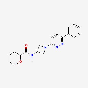 molecular formula C20H24N4O2 B2937095 N-Methyl-N-[1-(6-phenylpyridazin-3-yl)azetidin-3-yl]oxane-2-carboxamide CAS No. 2380085-46-9