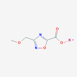molecular formula C5H5KN2O4 B2937100 Potassium 3-(methoxymethyl)-1,2,4-oxadiazole-5-carboxylate CAS No. 2230803-18-4