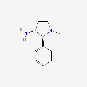 B2937105 (2S,3R)-1-Methyl-2-phenylpyrrolidin-3-amine CAS No. 2227256-17-7