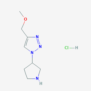 molecular formula C8H15ClN4O B2937109 4-(methoxymethyl)-1-(pyrrolidin-3-yl)-1H-1,2,3-triazole hydrochloride CAS No. 2034621-15-1