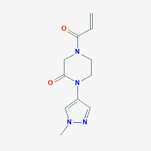 1-(1-Methylpyrazol-4-yl)-4-prop-2-enoylpiperazin-2-one