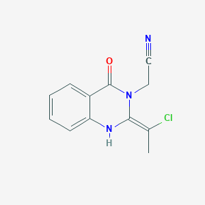 2-[(2Z)-2-(1-Chloroethylidene)-4-oxo-1H-quinazolin-3-yl]acetonitrile