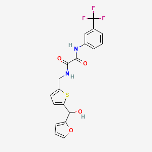 N1-((5-(furan-2-yl(hydroxy)methyl)thiophen-2-yl)methyl)-N2-(3-(trifluoromethyl)phenyl)oxalamide