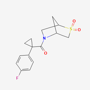 5-[1-(4-Fluorophenyl)cyclopropanecarbonyl]-2lambda6-thia-5-azabicyclo[2.2.1]heptane-2,2-dione