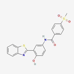 N-(3-(benzo[d]thiazol-2-yl)-4-hydroxyphenyl)-4-(methylsulfonyl)benzamide