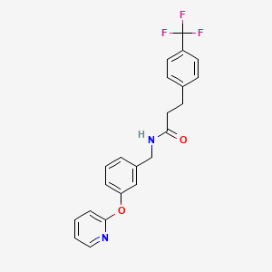 N-(3-(pyridin-2-yloxy)benzyl)-3-(4-(trifluoromethyl)phenyl)propanamide