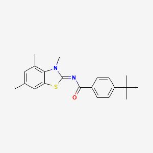 molecular formula C21H24N2OS B2937151 4-tert-butyl-N-[(2E)-3,4,6-trimethyl-2,3-dihydro-1,3-benzothiazol-2-ylidene]benzamide CAS No. 681156-85-4
