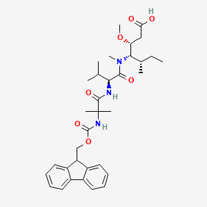 molecular formula C34H47N3O7 B2937195 L-Valinamide, N-[(9H-fluoren-9-ylmethoxy)carbonyl]-2-methylalanyl-N-[(1S,2S)-1-[(1R)-2-carboxy-1-methoxyethyl]-2-methylbutyl]-N-methyl- CAS No. 1438851-55-8