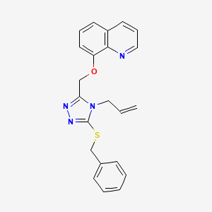 B2937237 8-{[5-(benzylsulfanyl)-4-(prop-2-en-1-yl)-4H-1,2,4-triazol-3-yl]methoxy}quinoline CAS No. 102061-71-2