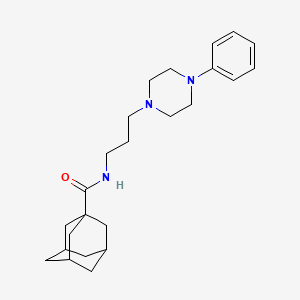 molecular formula C24H35N3O B2937283 N-[3-(4-phenylpiperazin-1-yl)propyl]adamantane-1-carboxamide CAS No. 1049373-81-0