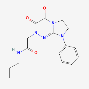 molecular formula C16H17N5O3 B2937300 N-allyl-2-(3,4-dioxo-8-phenyl-3,4,7,8-tetrahydroimidazo[2,1-c][1,2,4]triazin-2(6H)-yl)acetamide CAS No. 941976-05-2